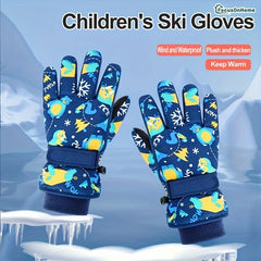 Kids' Outdoor Skiing Gloves Coldproof Waterproof Gloves