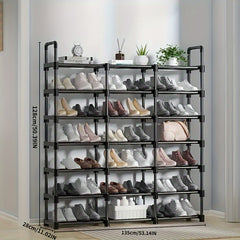 7 Layer Shoe Rack Apartment Large Capacity Floor Standing Storage Rack
