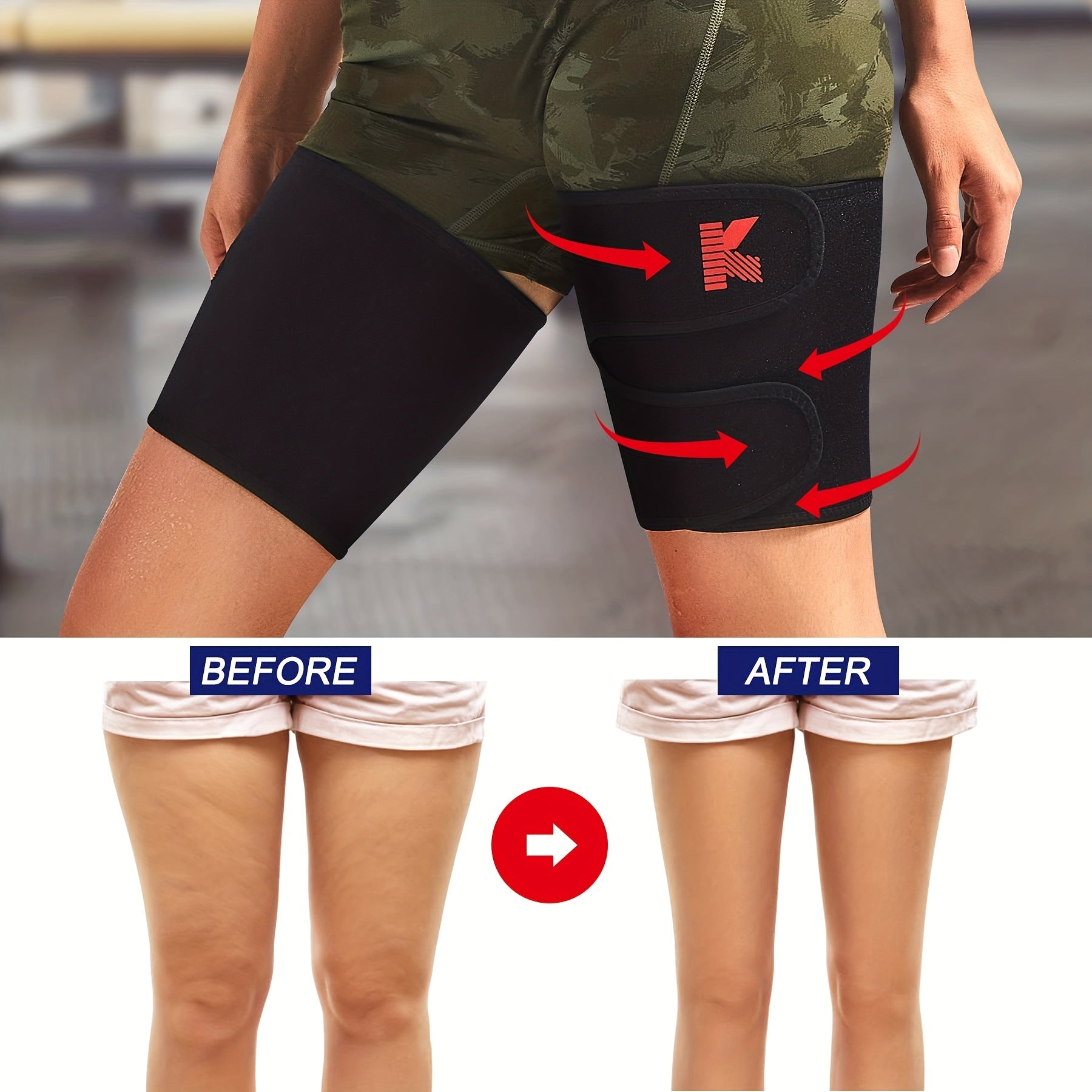 Sauna Thigh Trimmers for Women - Sweat Thigh Shaper Bands