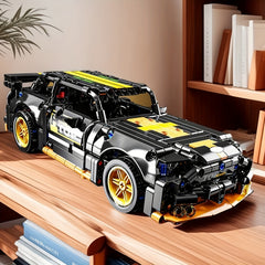 464pcs Car Building Block Set and Yellow Sports Car Toy