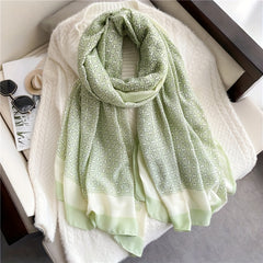 Geometric Ring Print Scarf Casual Block Shawl