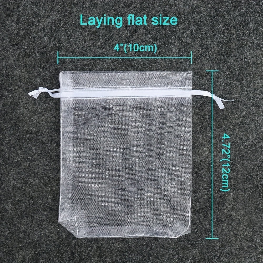 20pcs Sheer Organza Bags Wedding Favor Bags With Drawstring Jewelry Gift Bags