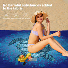Waterproof Sandproof Beach Blanket Lightweight Mat Outdoor Travel Camping Pi