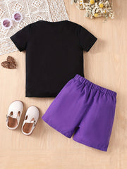 Boys Butterfly Graphic T-shirt & Shorts Summer Outfit Set
