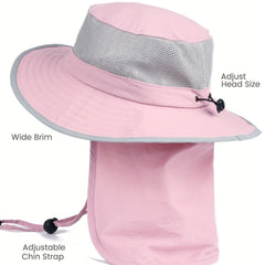 Teen Casual Sun Hat with Wide Brim and Neck Flap