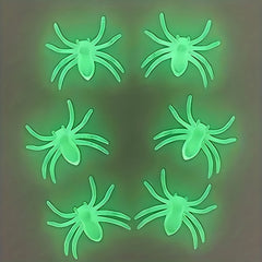 50pcs Glow Dark Halloween Spiders Festive Plastic Toys DIY Simulation Animals