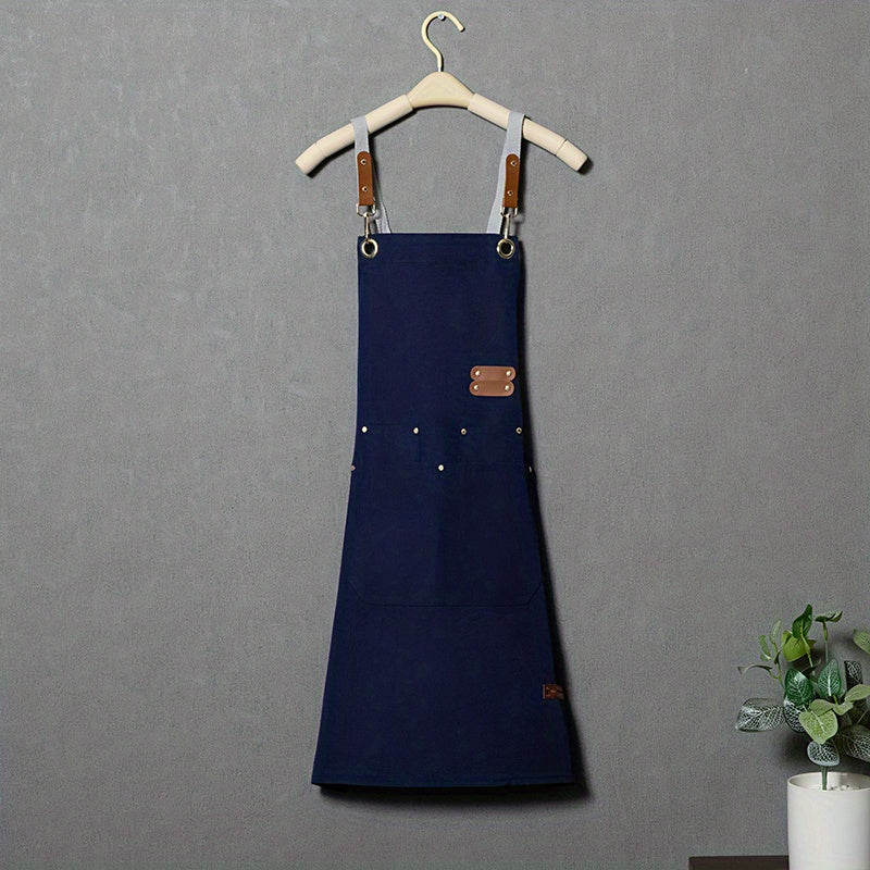 Solid Apron Work Strap Breathable Pocket Waist Overall