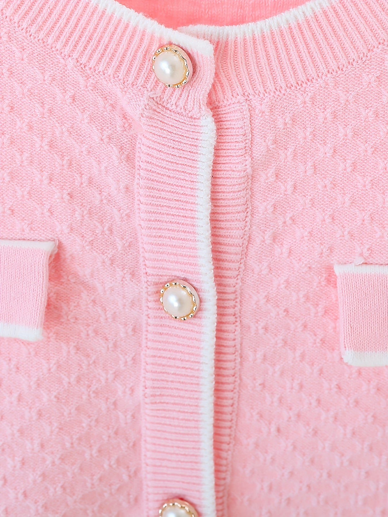 Girls' Grace Pearl Button Knit Cardigan Jacket