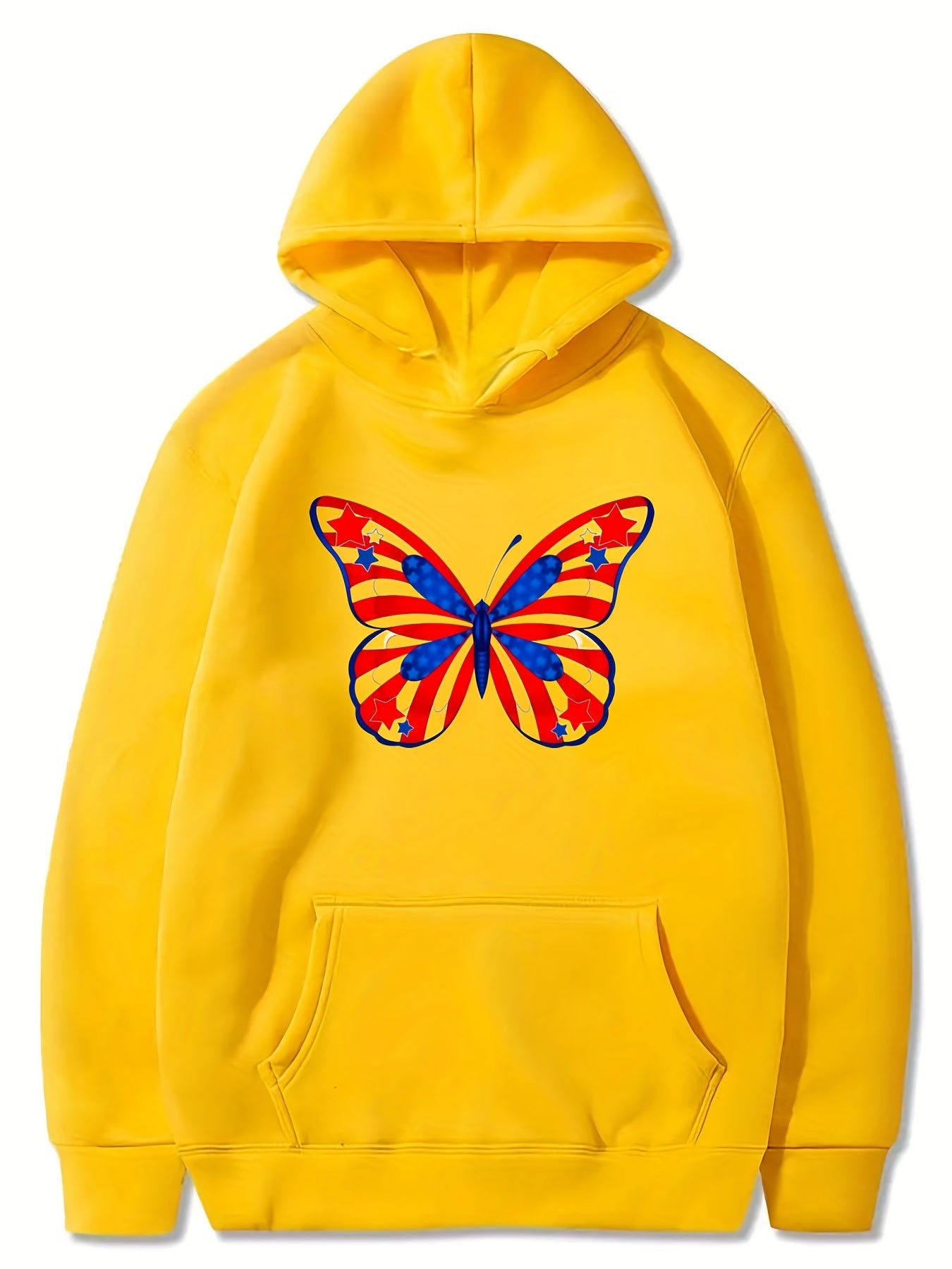 Funny Butterfly Graphics Girls' Long Sleeve Casual Hoodie Sweatshirt