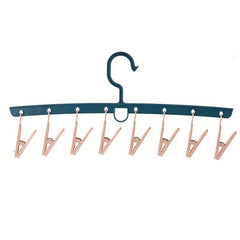 8 Clip Contrast Plastic Storage Hanger for Socks Underwear Hats
