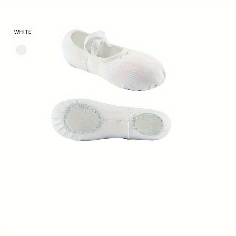 Girl's Solid Ballet Shoes Kids Dance Shoes Comfy Adjustable Sneakers