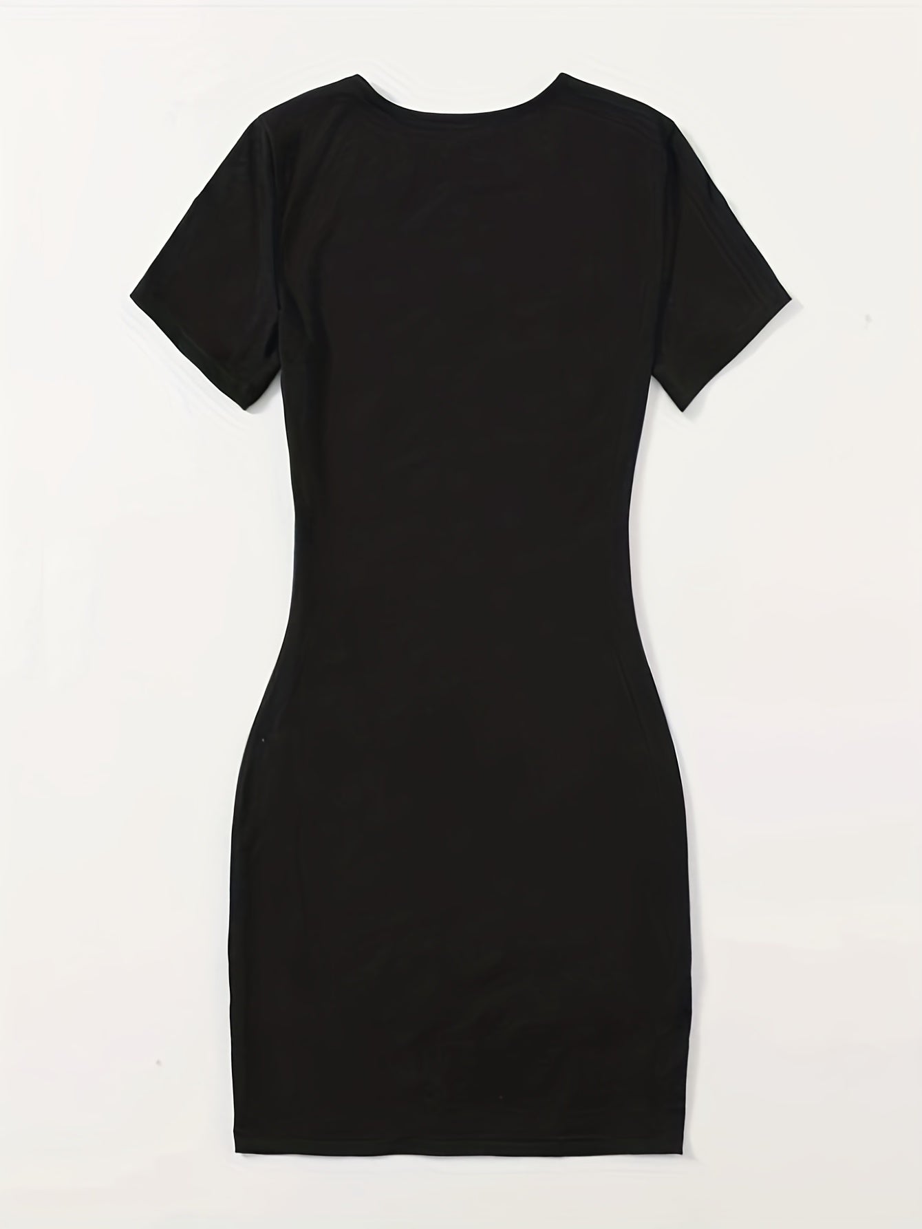 Heart Print Tee Dress Short Sleeve Casual Dress Women's Clothing