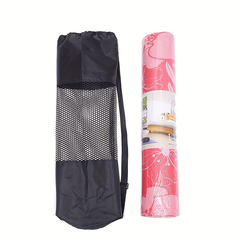 Qpc Yoga Mat Storage Mesh Bag Portable Single Shoulder Drawstring Net Bag