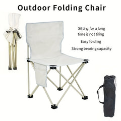 Portable Folding Chair for Outdoor Activities with Carry Bag and Side Pocket