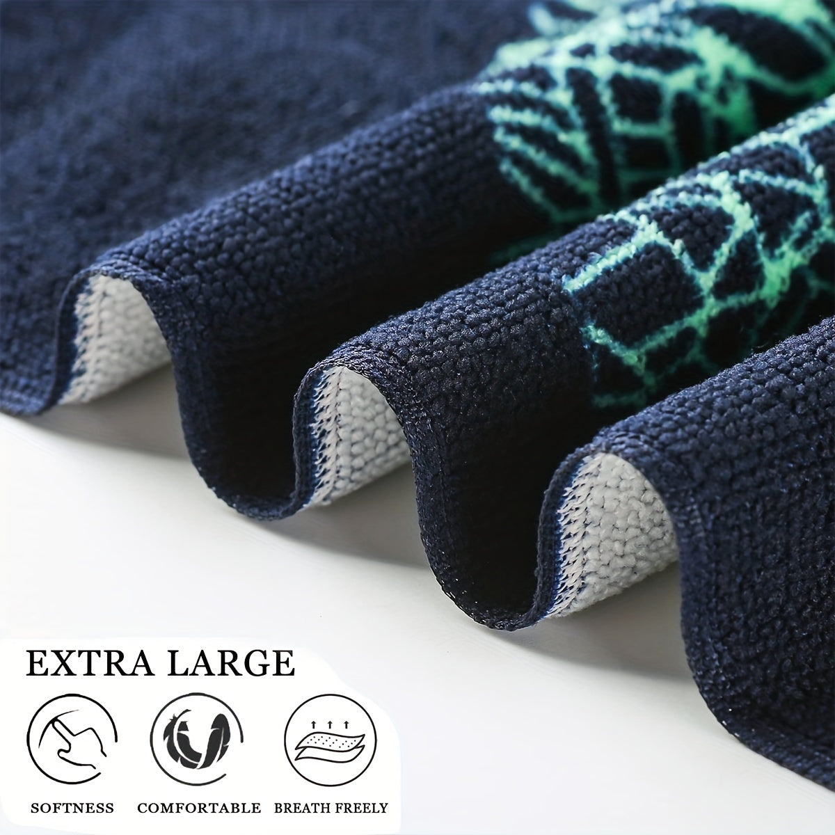 Oversized Printed Beach Towel Quick Drying Lightweight Blanket
