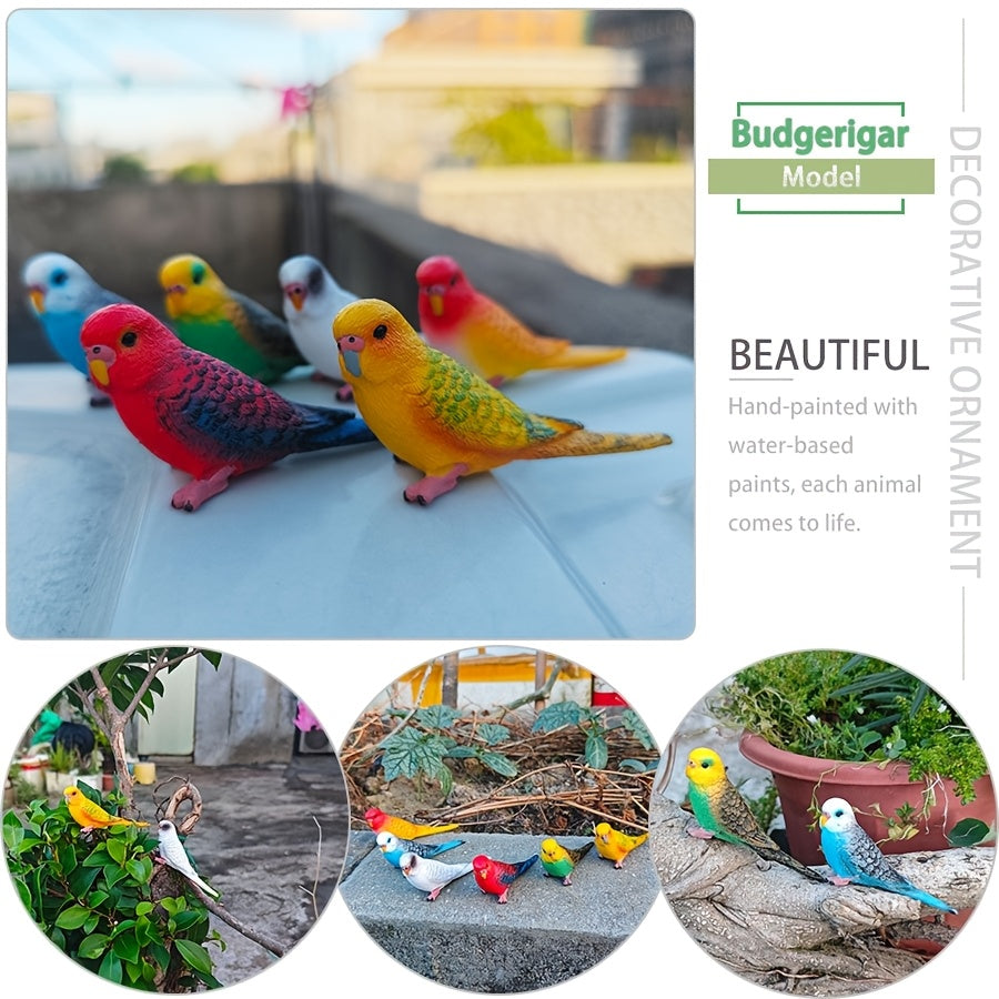 Realistic Parrot Figurines for Micro Landscape Decoration