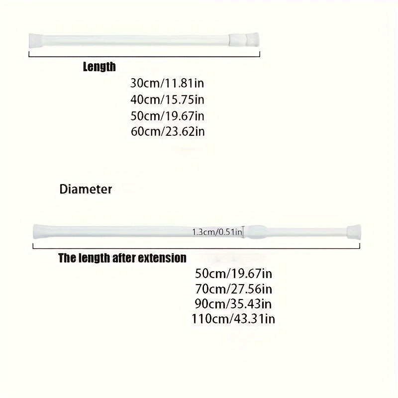 Telescopic Curtain Rod for Bathroom and Bedroom Punch-Free