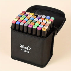 Professional Double Head Marker Pen Set with Cloth Bag