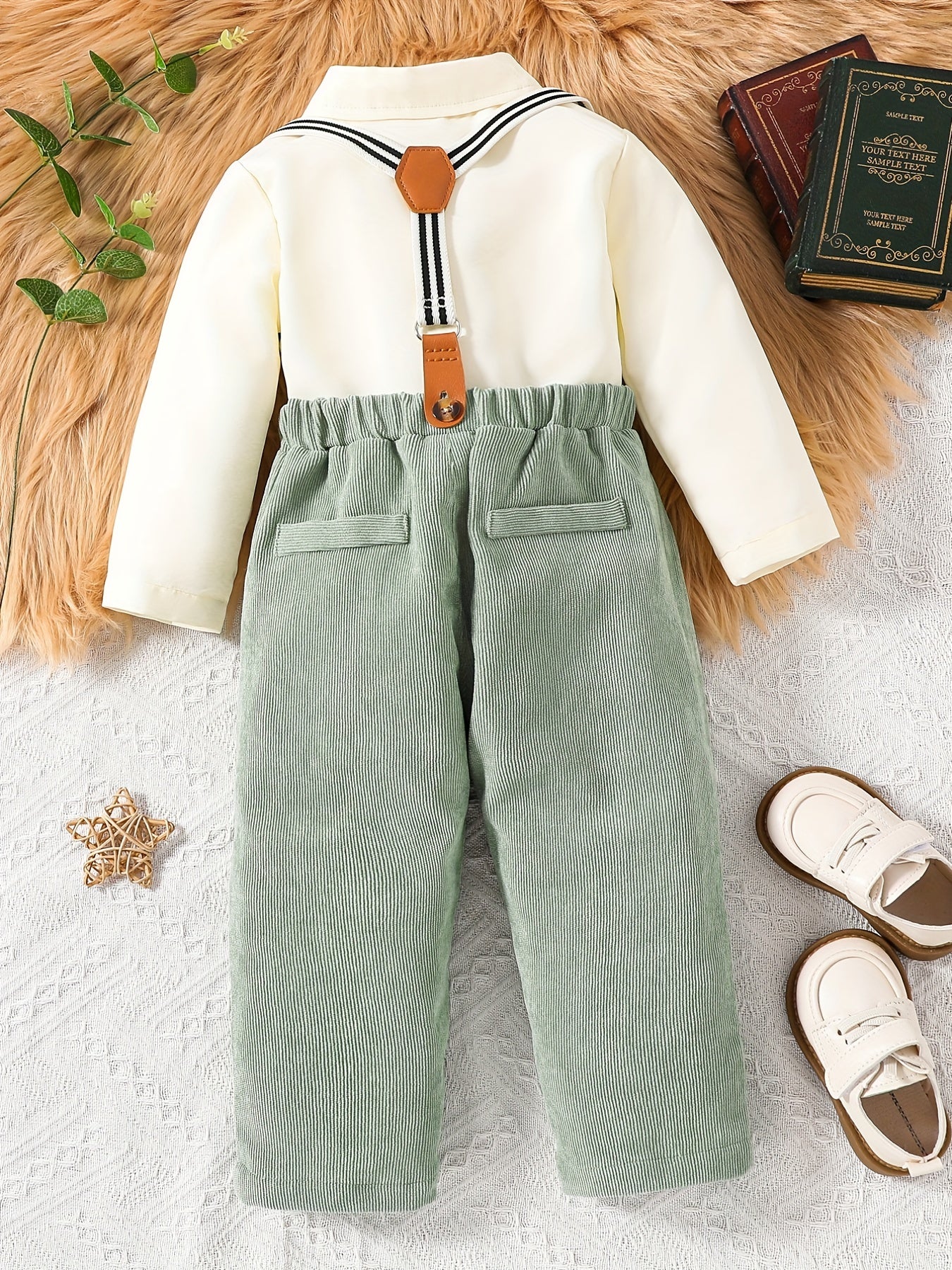 Toddler Boys Long Sleeve Shirt Pants Gentleman Dress Suit Outfit