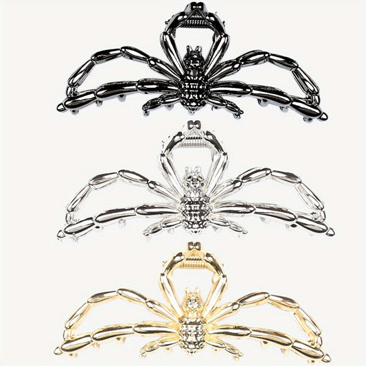 3pcs Spider Shaped Hair Clips Metal Claw Hair Accessories