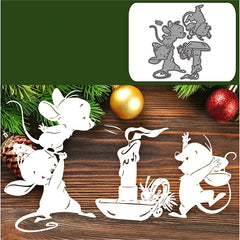 DIY Scrapbook Mouse Celebration Card Making Metal Die Cutting Mold