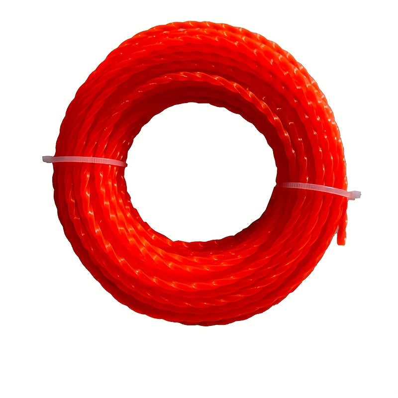 15m Lawn Mower Rope Trimming Line Spiral Nylon Sawtooth Mowing Rope