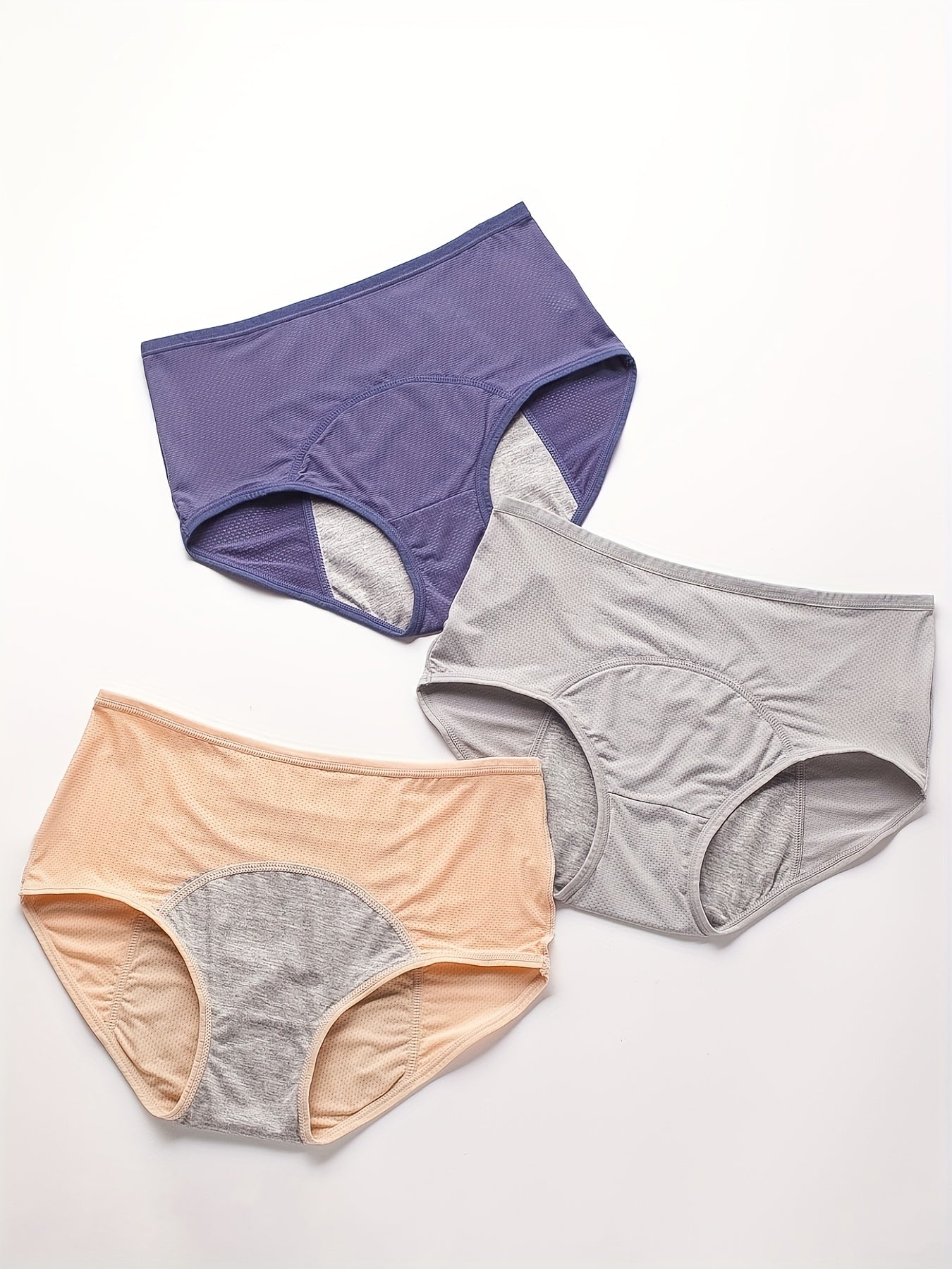 5 Pack Plus Size Leak Proof High Rise Briefs Set
