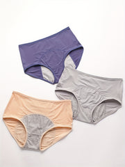 5 Pack Plus Size Leak Proof High Rise Briefs Set