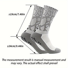 4 Pairs Non Slip Soccer Socks for Sports Running Football Crew Socks
