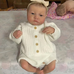 NPK Newborn Baby Doll Reborn Levi Awake Soft Silicone 3D Skin Tone Visible Veins