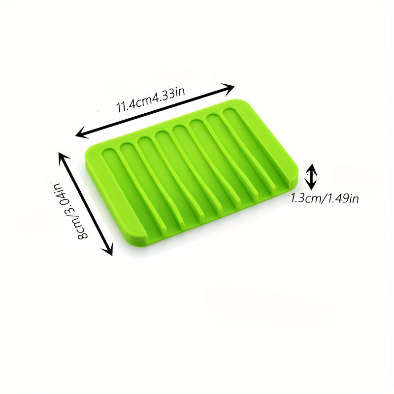Silicone Soap Dish Non-slip Drainable Soap Pad Quick Drain Box