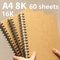 A4 8K 16K Sketchbook 60 Sheets 98 Lb 160 Gsm Spiral Bound Acid Artist Sketch
