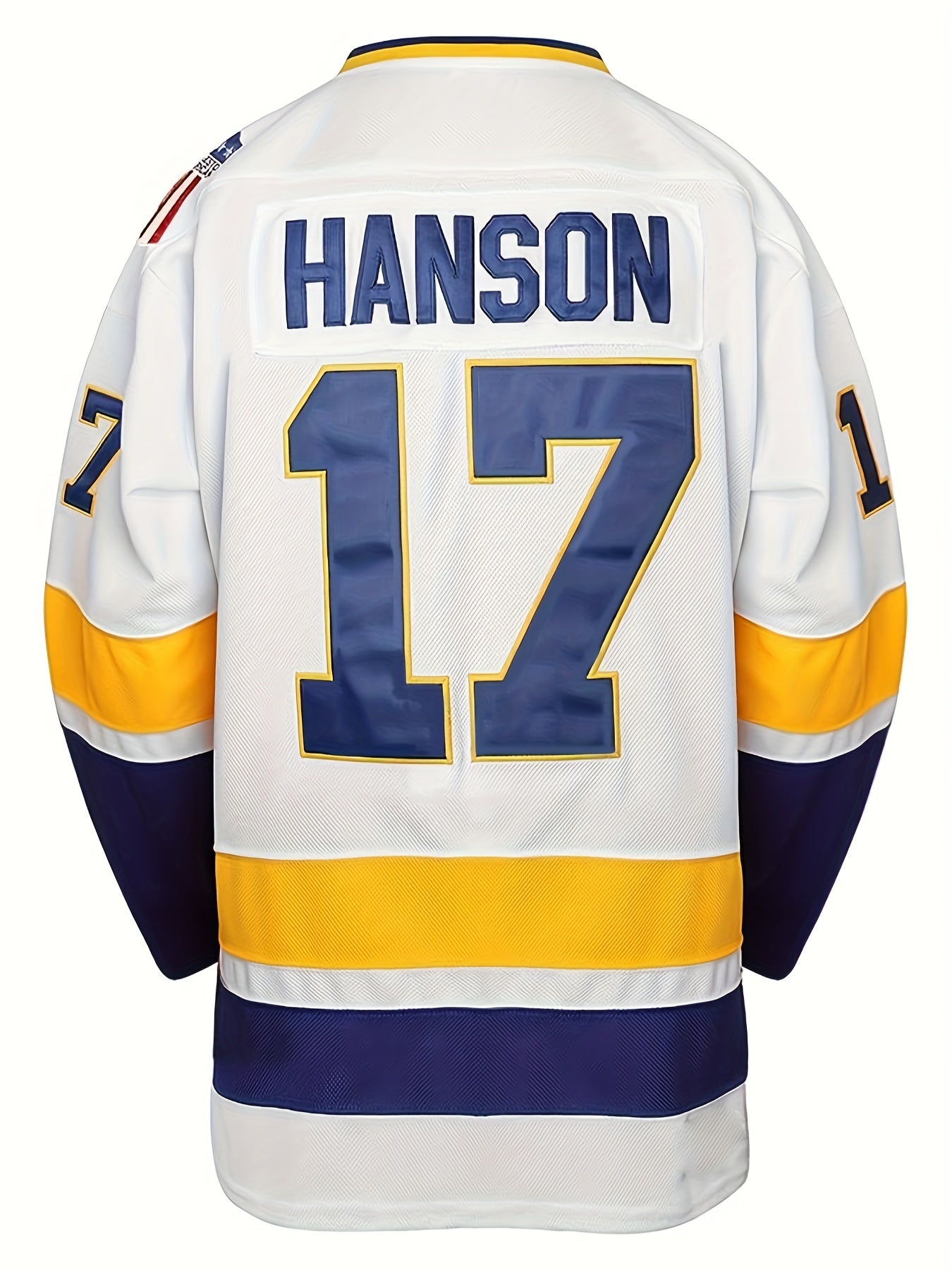 Men's Vintage Ice Hockey Jersey Long Sleeve V Neck Sweatshirt