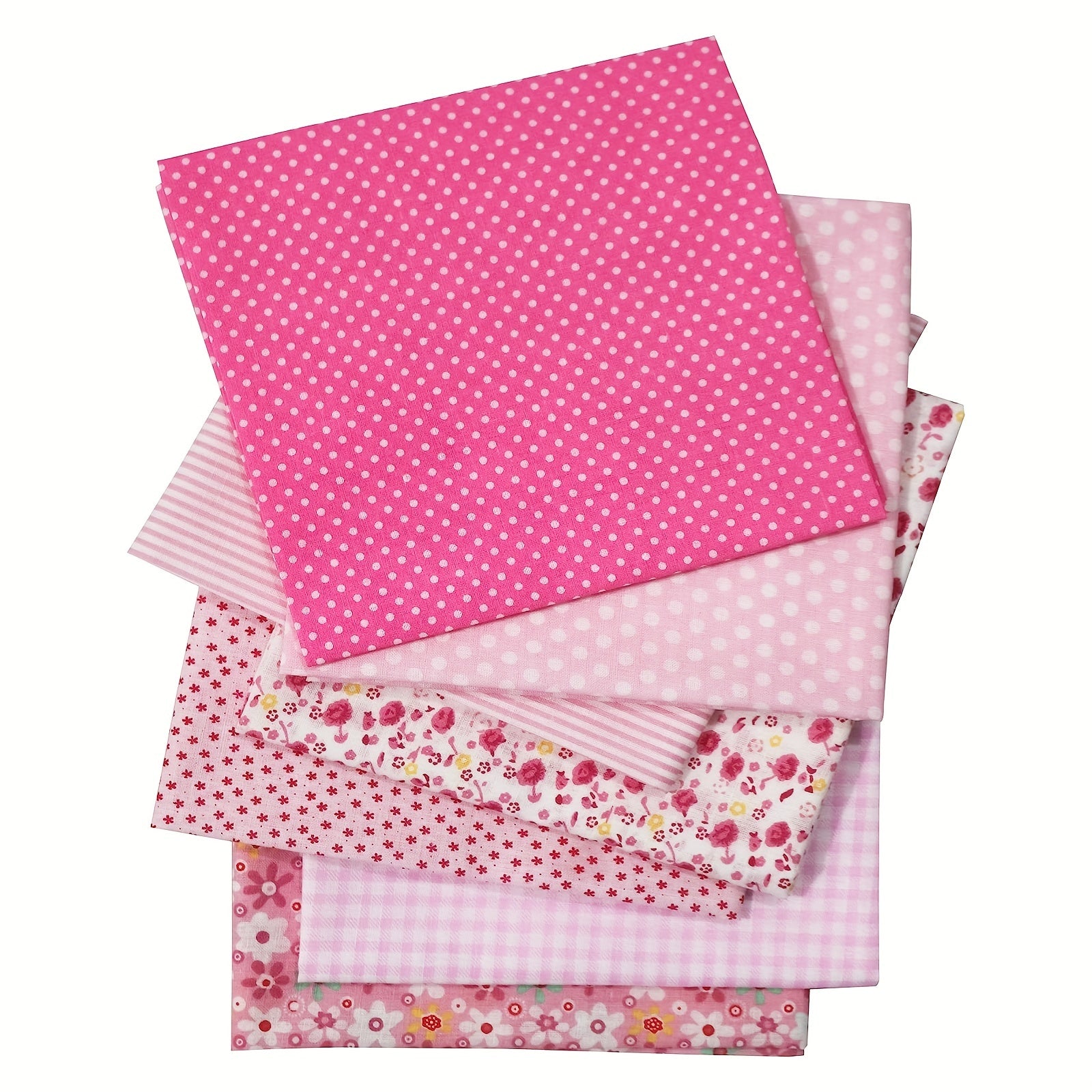 7pcs 24 89 24 Pink Quilting Cotton Fabric Squares Printed Craft Fabric