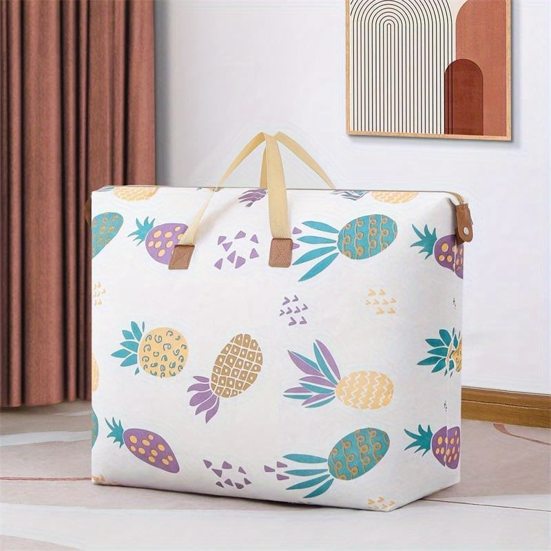 Print Zipper Quilt Storage Bag Large Capacity