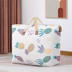 Print Zipper Quilt Storage Bag Large Capacity