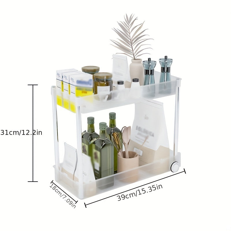 Under Sink Organizer Storage Rack With Wheels Sliding Storage Rack