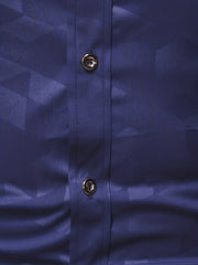 Abstract Pattern Slim Fit Short Sleeve Hawaiian Shirt for Men
