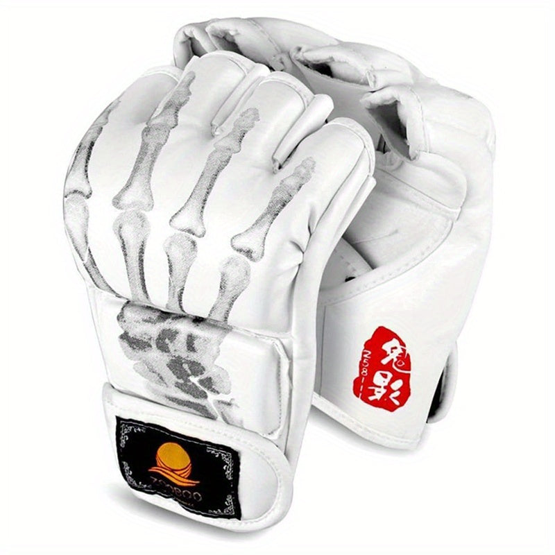 Boxing Half Finger Gloves Taekwondo Karate Protective Gear One Size