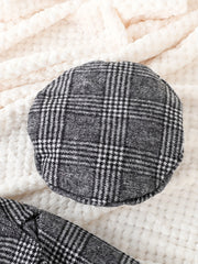 Baby Girl Plaid Blazer & Skirt & Pullover Top Set