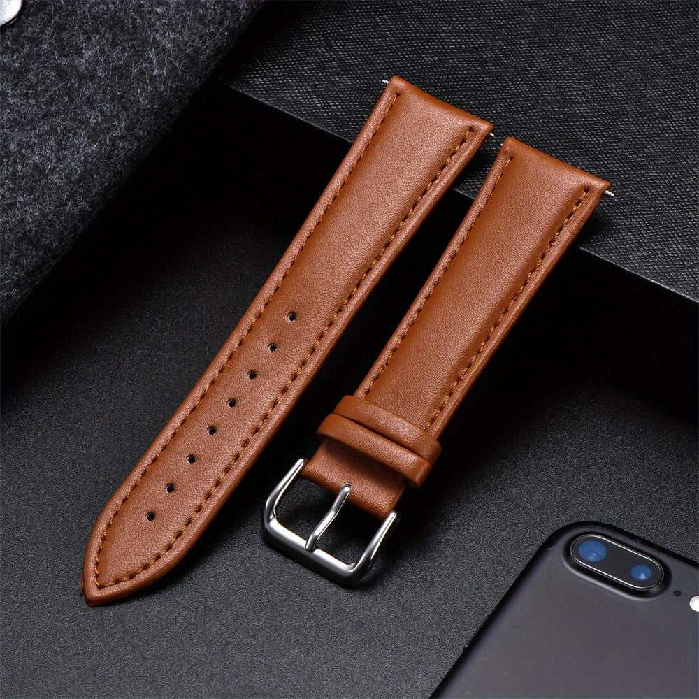 1pc Business PU Leather Strap 18 20 22 24mm Watch Strap