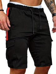 Men's Casual Cargo Shorts Waist Drawstring Outdoor Summer Shorts