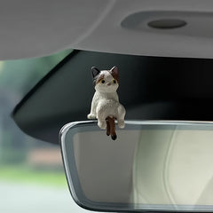 4pcs Cartoon Cat Car Dashboard Decorations ABS Resin Figurines
