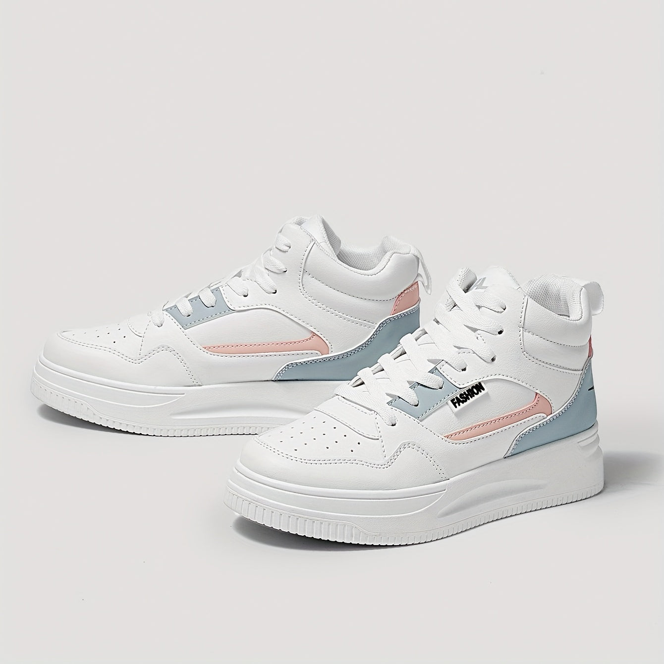 Colorblock Platform Skate Shoes High Top Sneakers