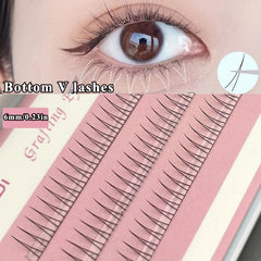 6mm Lower Lashes V Shape False Eyelashes Individual Lashes