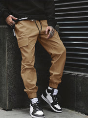 Men's Cargo Pants Casual Drawstring Joggers Spring Fall Streetwear