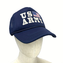 US Army Baseball Cap Unisex Mesh Trucker Hat Patriotic Cap