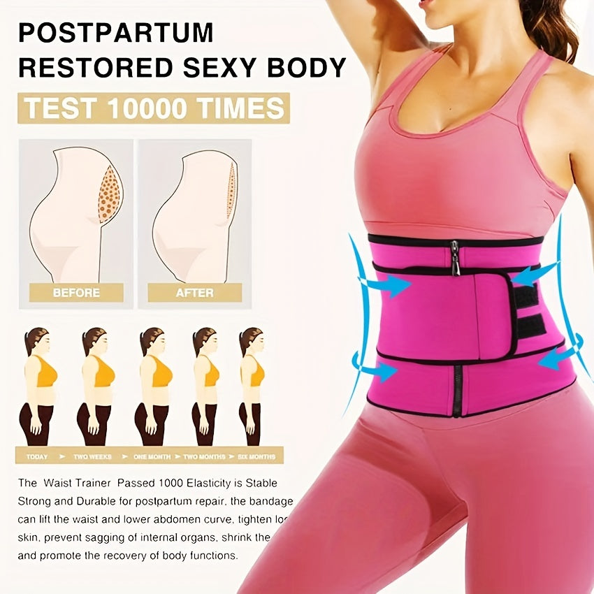 Zipper Waist Trainer Tummy Wrap Slimming Belt