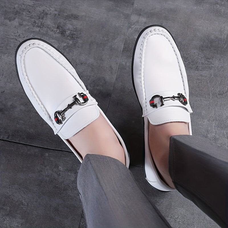 Men's Casual PU Leather Boat Shoes Lightweight Slip On Dress Shoes