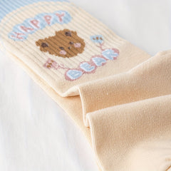 3 Pairs Bear & Bunny Crew Socks Women's Stockings
